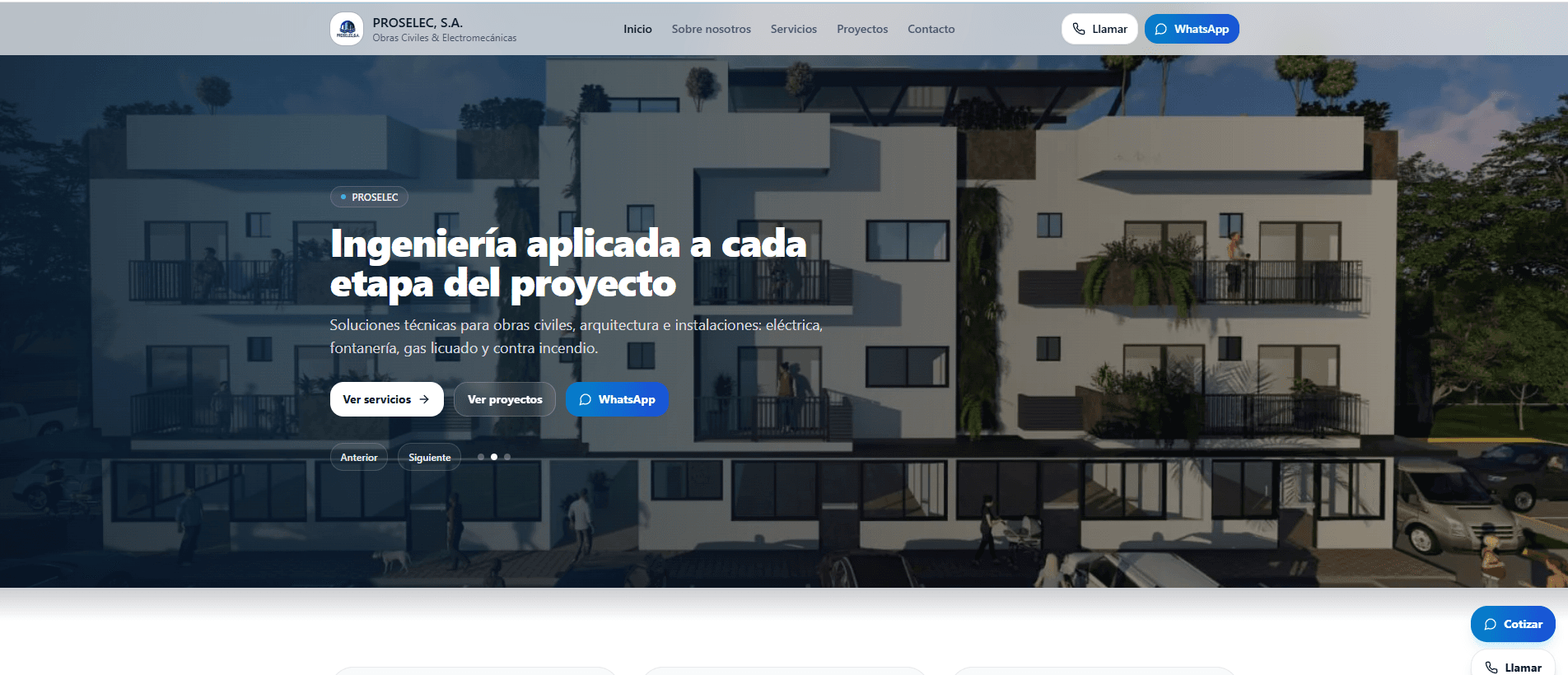 Vista de Web institucional