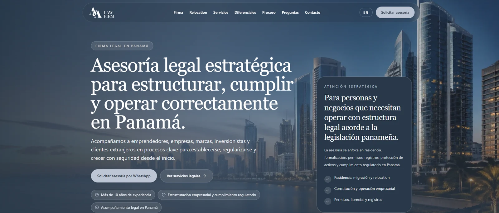 Vista previa del proyecto A&A Law Firm