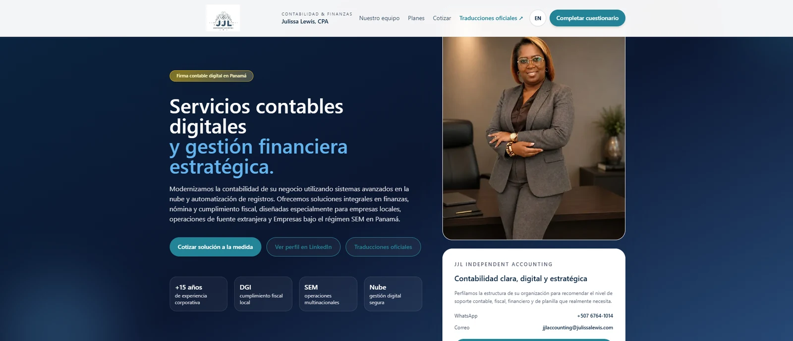 Vista previa del proyecto Julissa Lewis