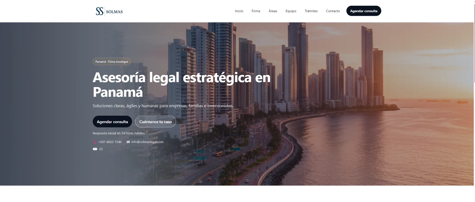 Vista previa del proyecto SOLMAS Legal